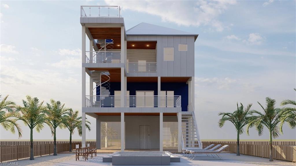 3D rendering of back of home - virtually enhanced