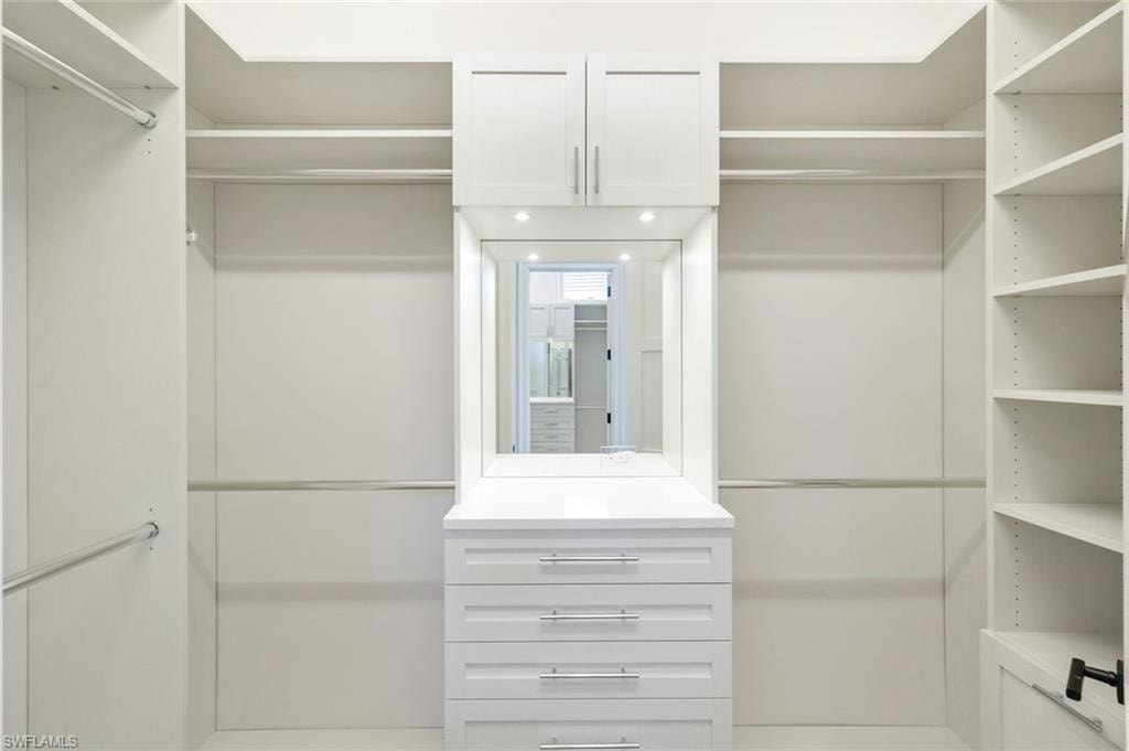 View of walk in closet