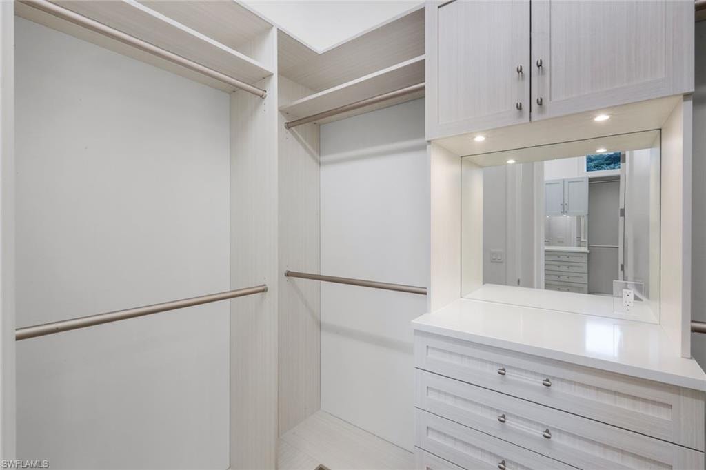 View of walk in closet