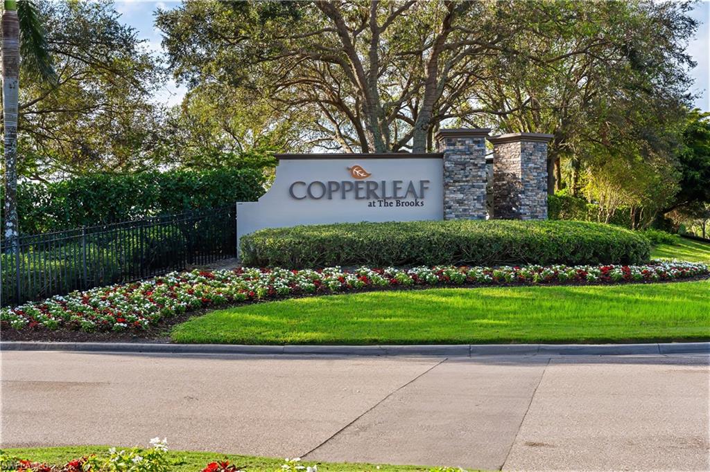 Community sign with a yard
