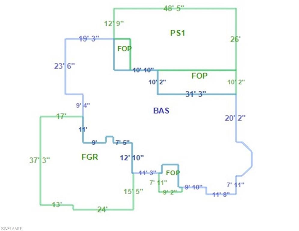 Schematic of the 2610 sf home.