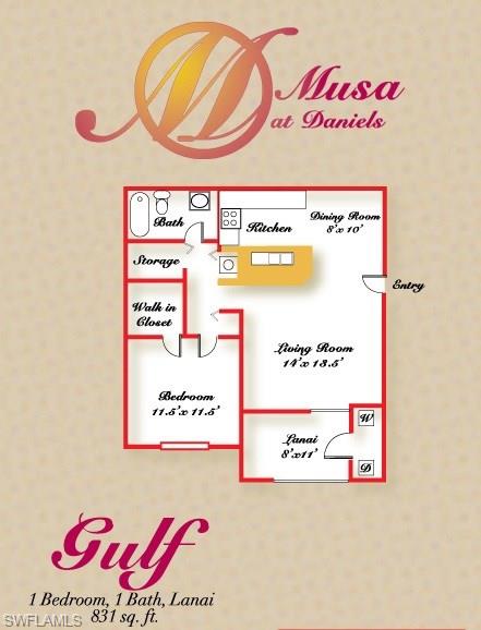 Floor plan.  Reverse layout.