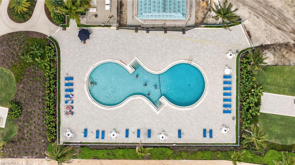 Largest pool on Bonita Beach-plenty of places to relax!