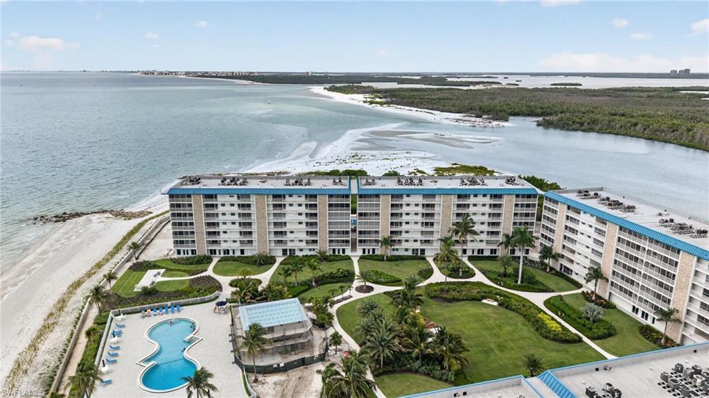 Front of buildings A and B. Both with views of where the beach and bay meet...stunning!