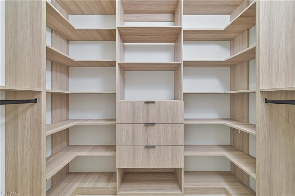 View of walk in closet