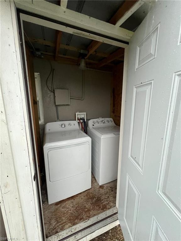 Laundry area with independent washer and dryer
