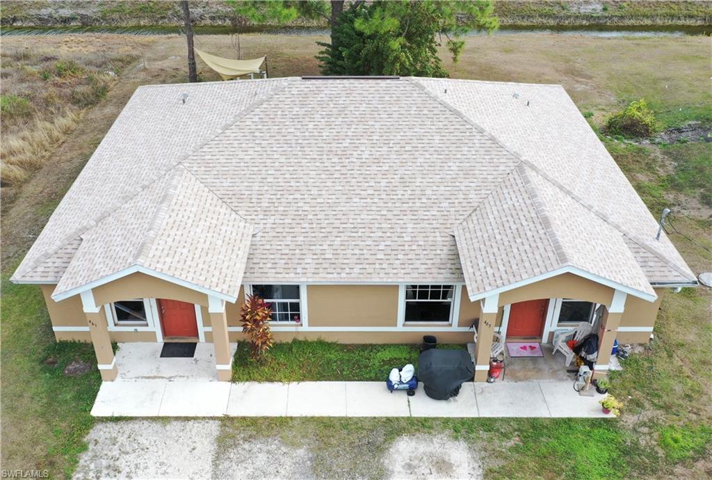 View from above of property