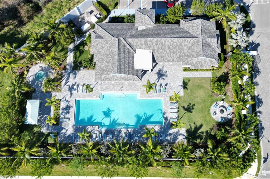 Bird's eye view of a pool