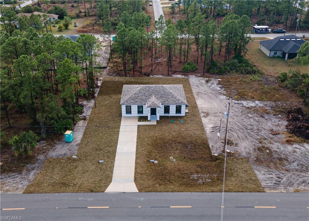 View from above of property
