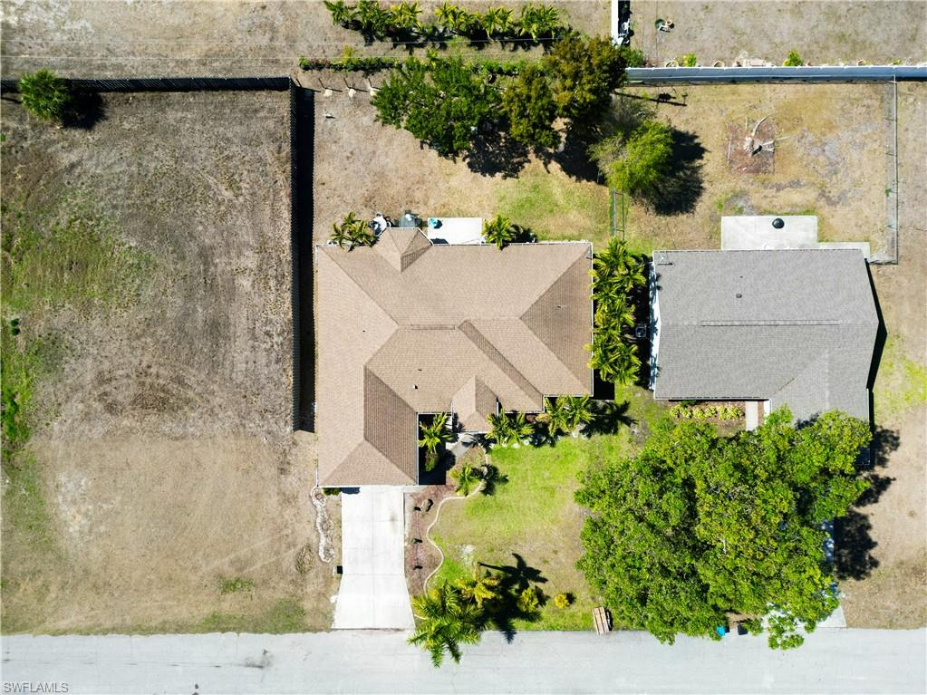 View from above of property