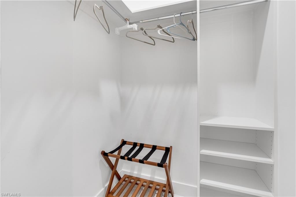 View of walk in closet