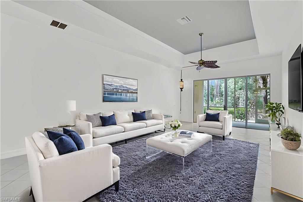 Staged living room interior freshly painted