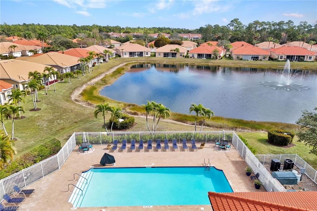 Community pool lake view