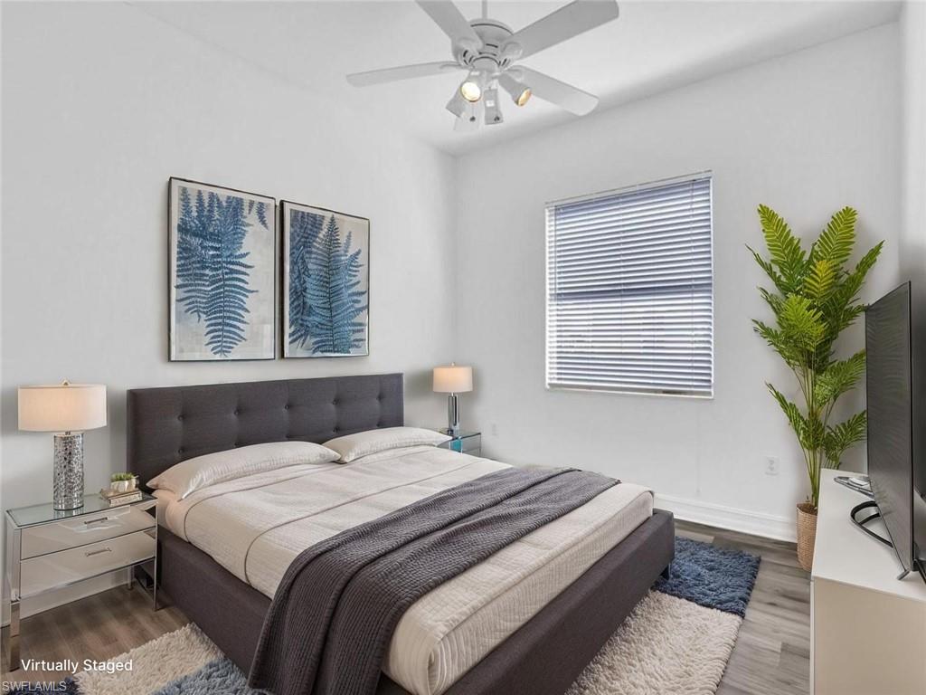 Staged bedroom master