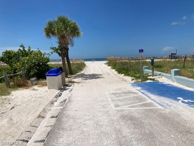 view of access to water and beach