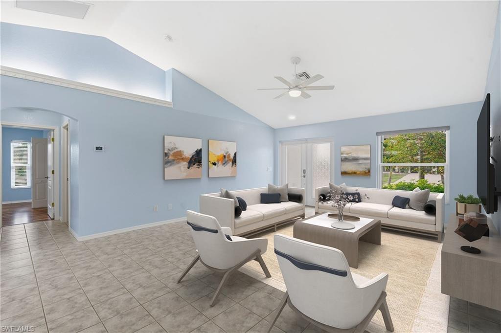 Living Room Virtually staged