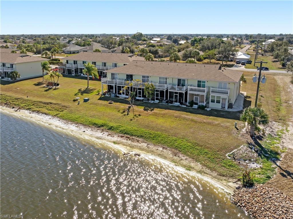 Drone / aerial view of a large body of water