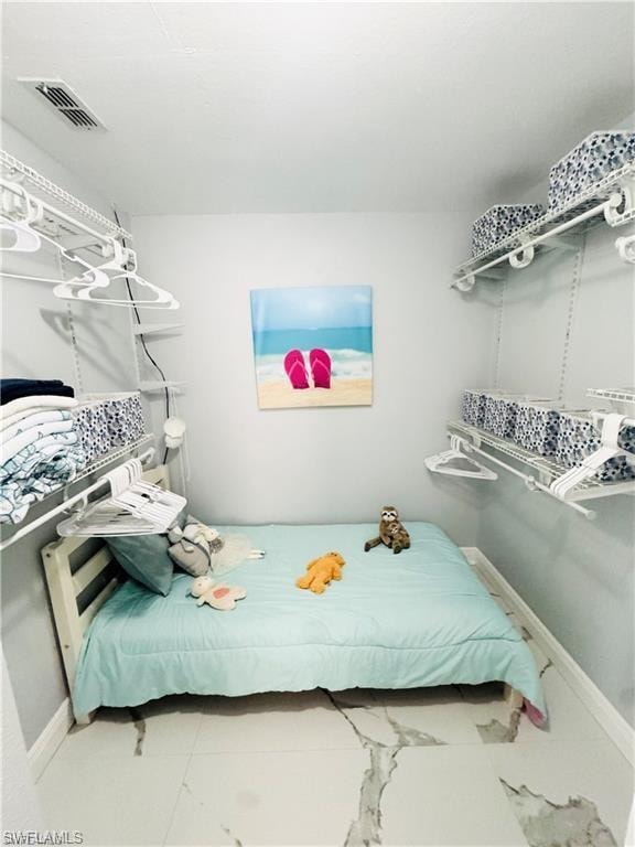 Bedroom with baseboards