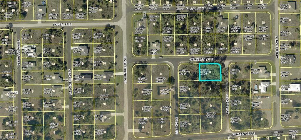 Aerial overview of property's location with property parcel outlined