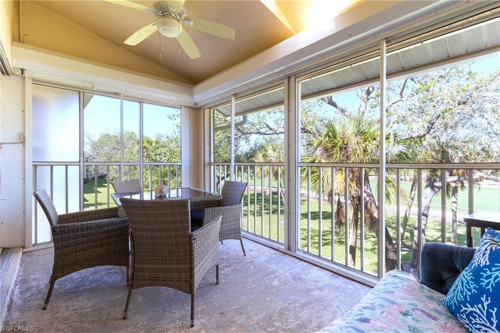Enjoy your back lanai with breathtaking golf course views and Hurricane shutters.