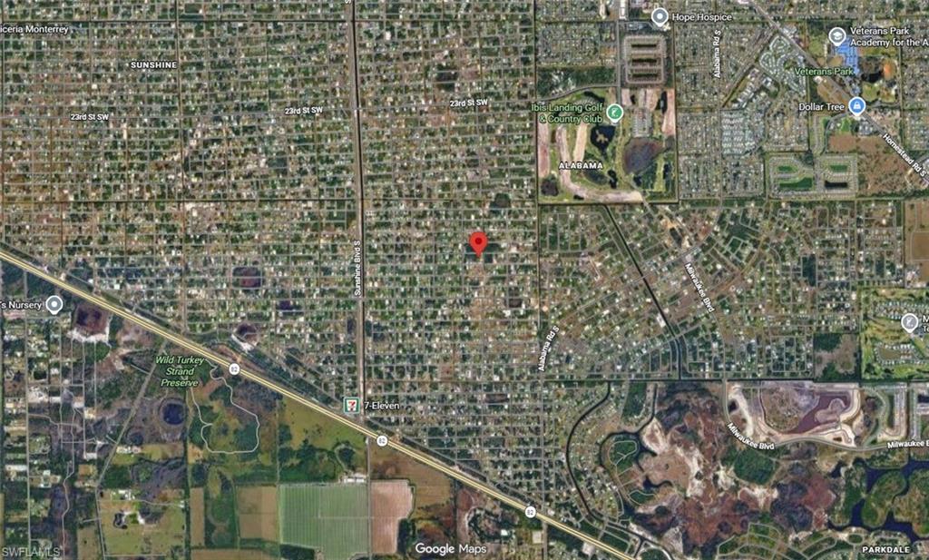 Aerial view of property's location