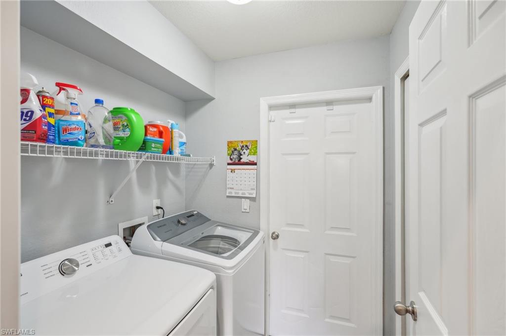 Laundry room featuring washer and dryer