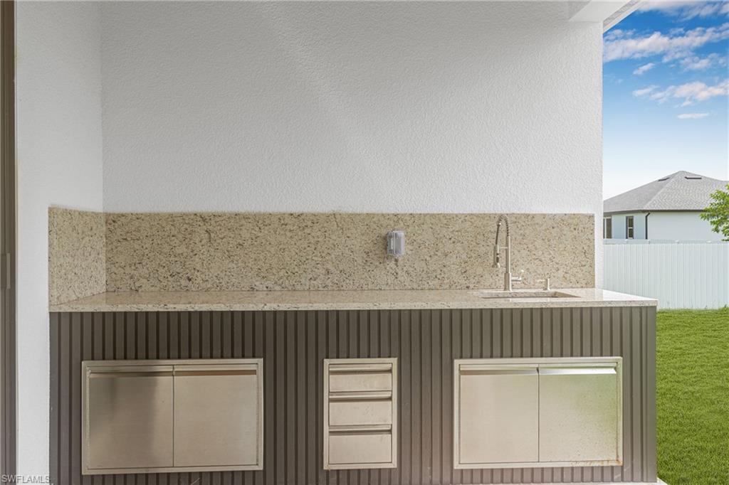 Detailed view of a sink