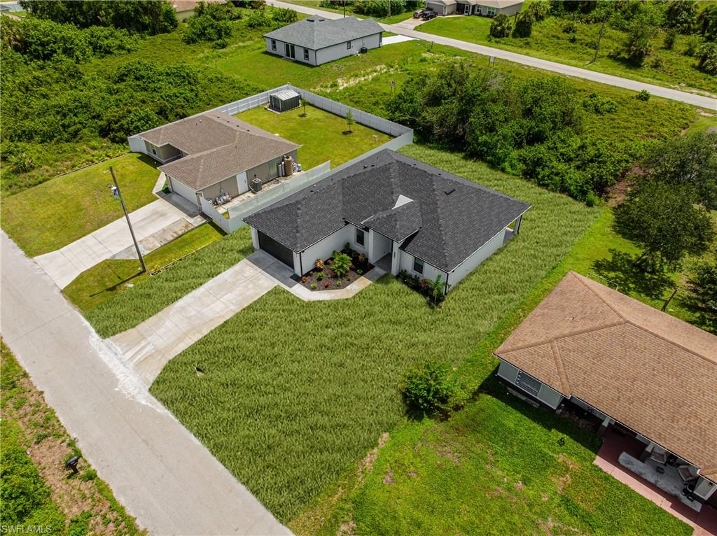Aerial view of residential area