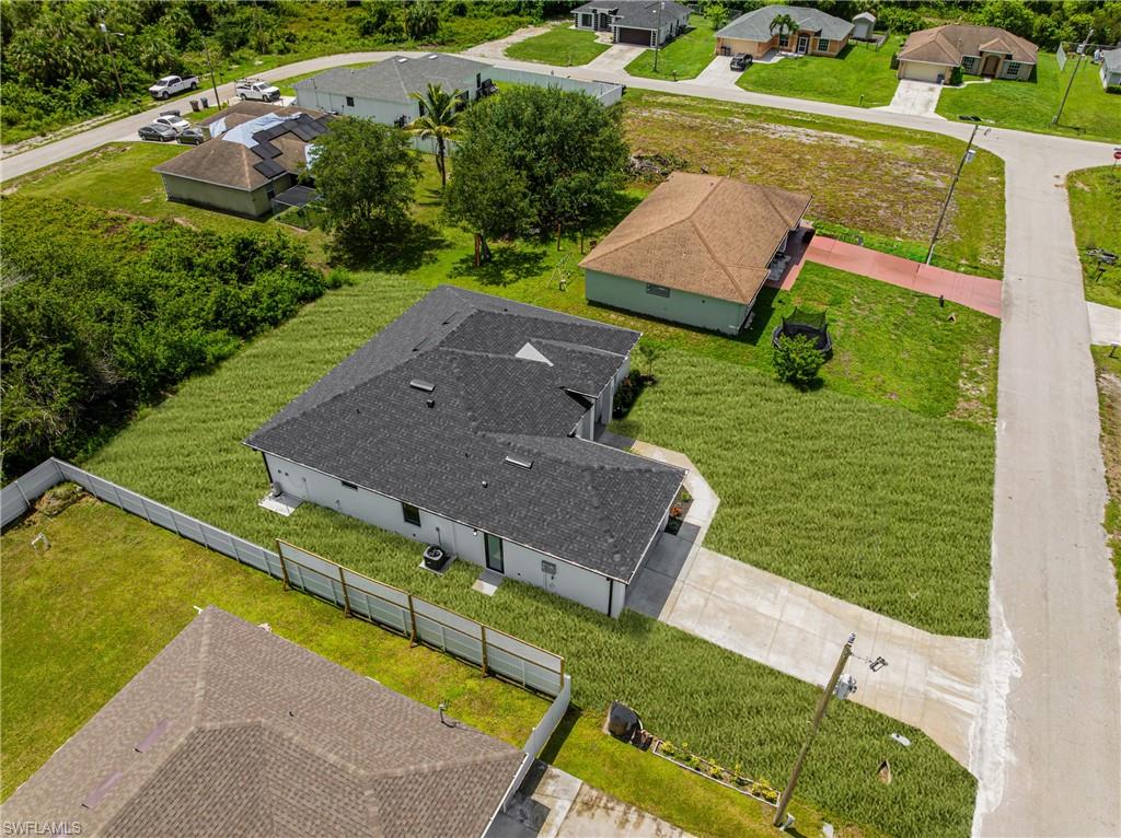 Aerial view of residential area