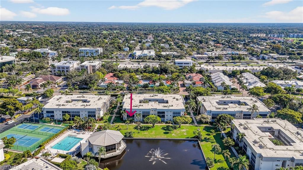 Drone / aerial view of Community and Nearby Gulf