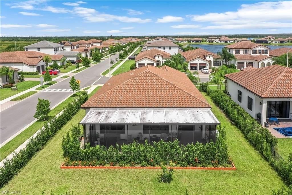 Aerial view of residential area