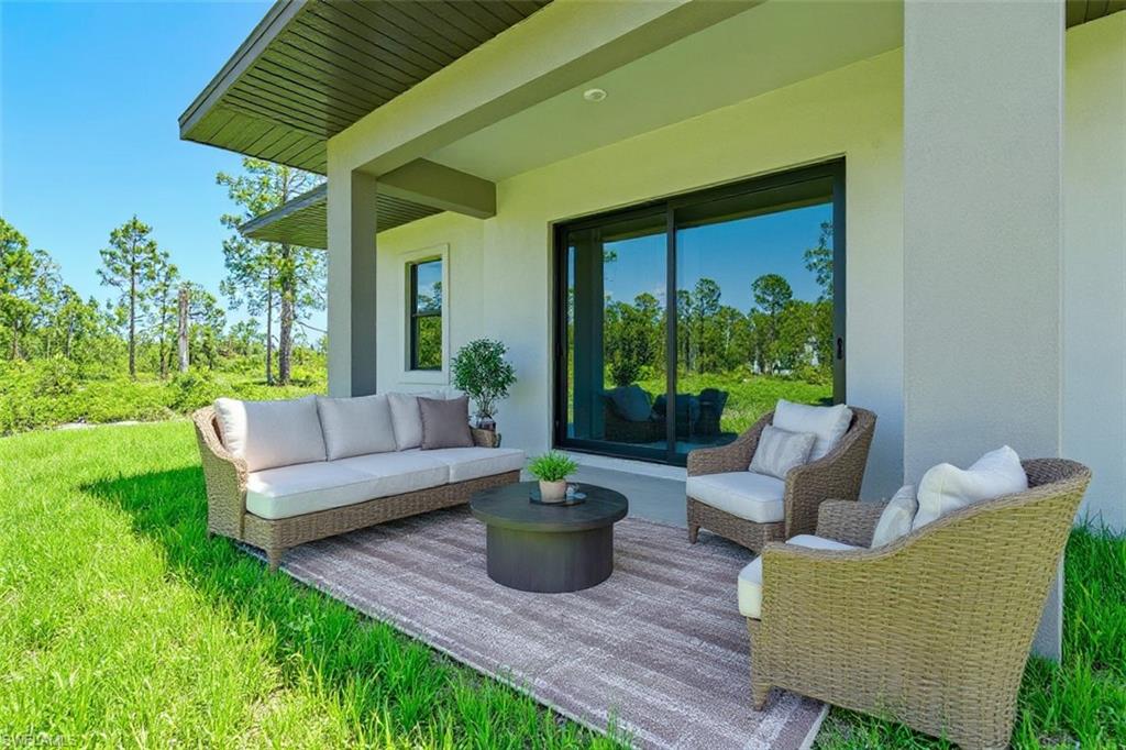 View of patio / terrace with an outdoor living space