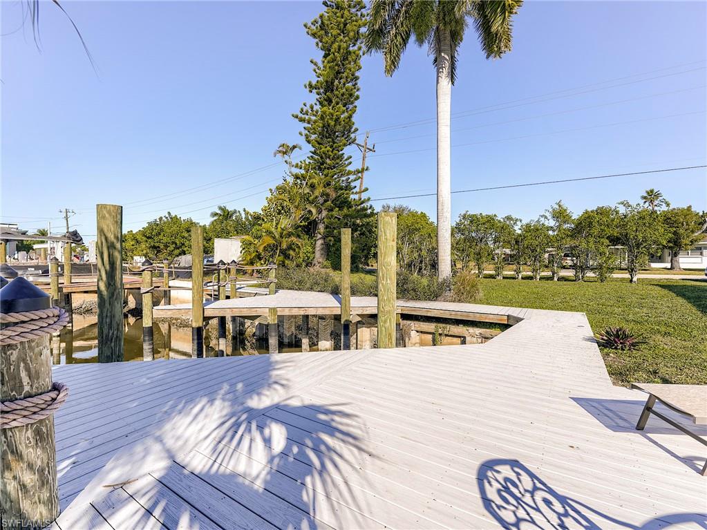 Dock and large backyard