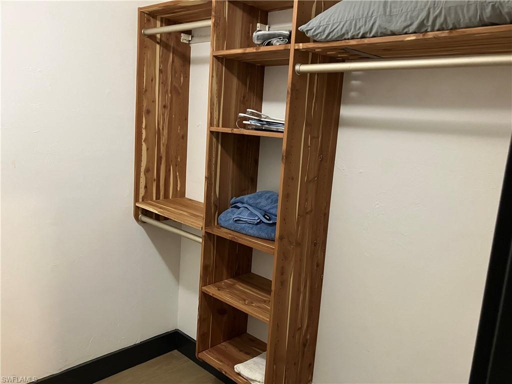 View of walk in closet
