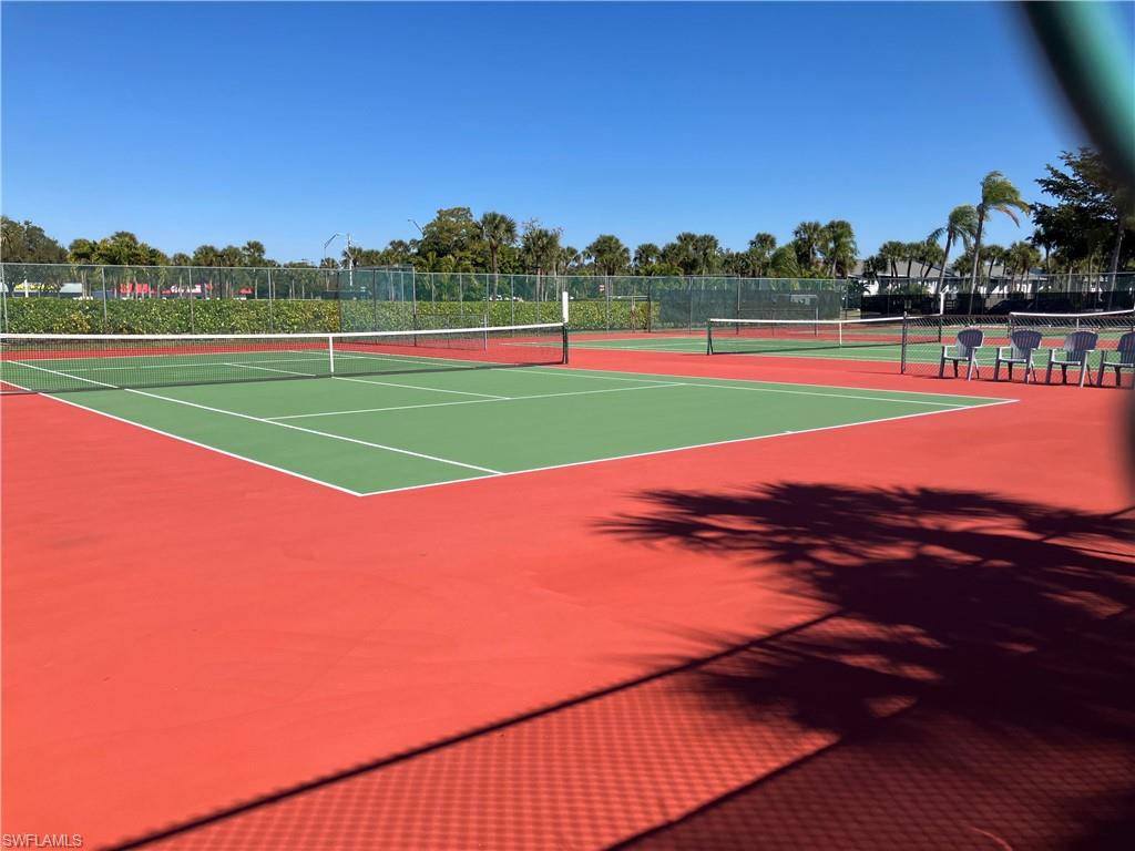 View of tennis court