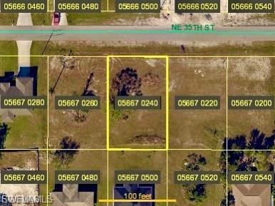 Aerial view of property's location