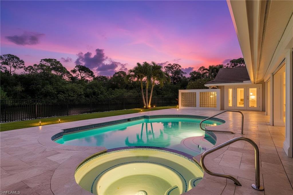 twilight pool setting
