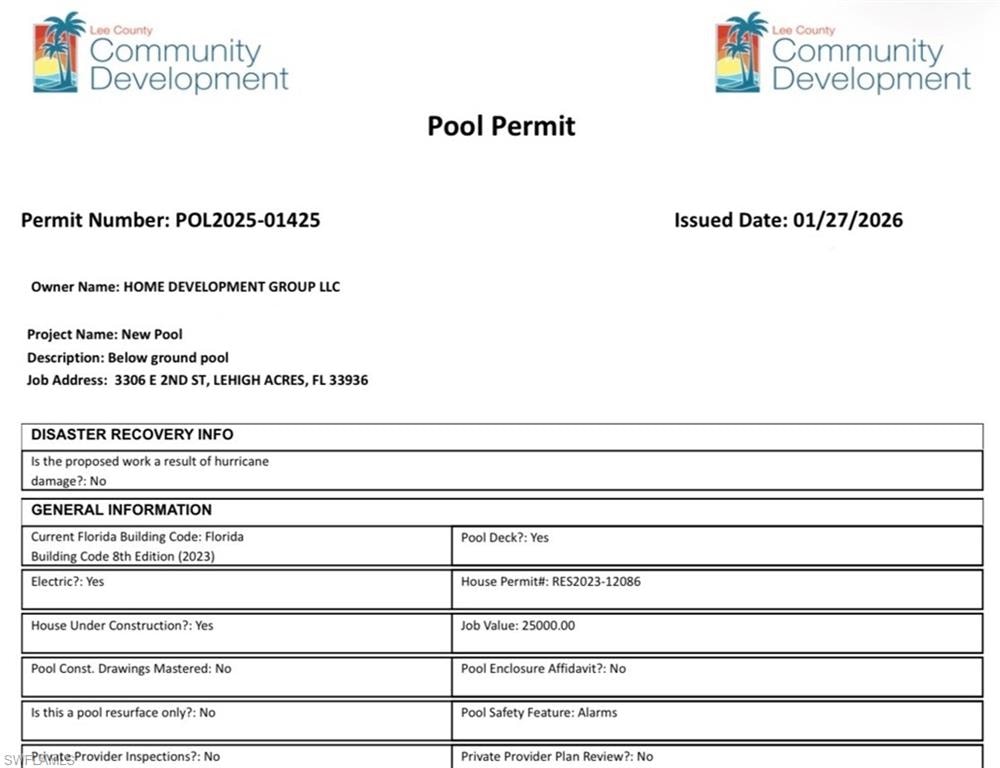 Pool Permit
