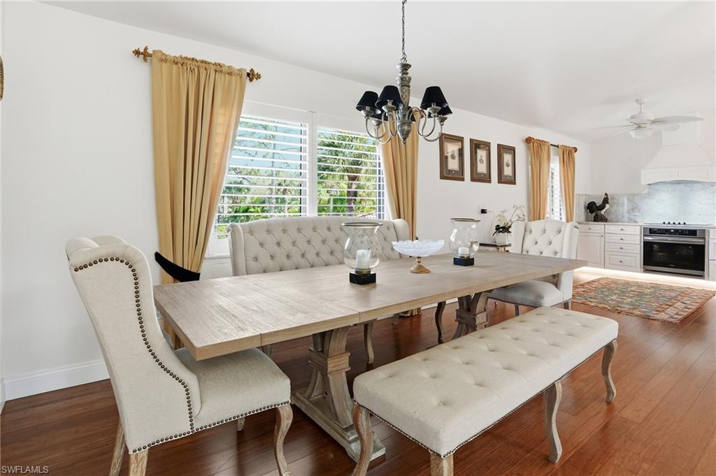 Gourmet kitchen conveniently connected to the dining and living areas
