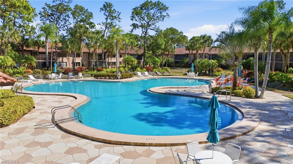 Community pool just steps from residence