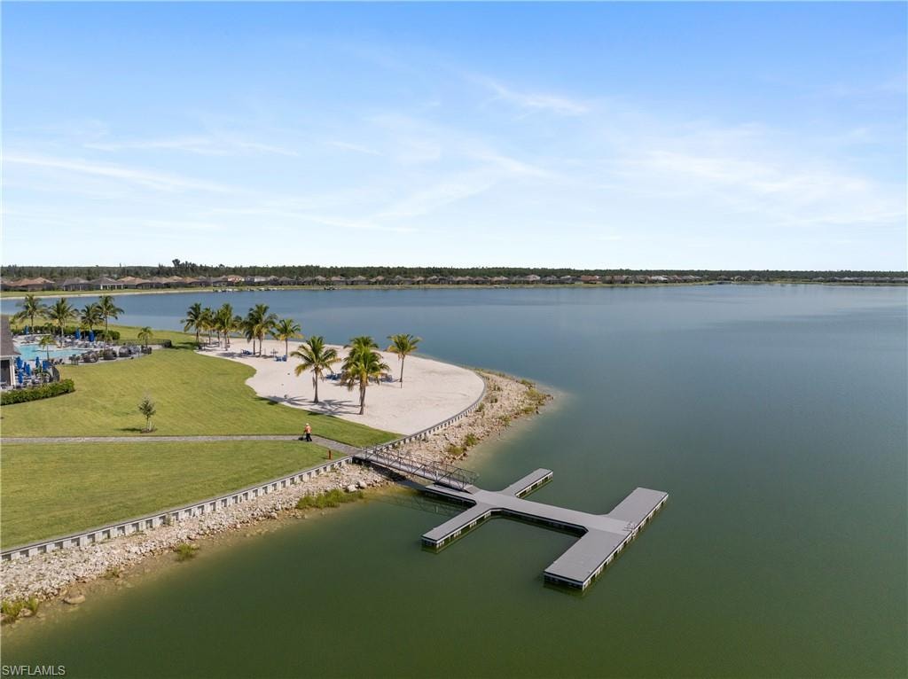 Community lake beach and boat dock/ slip