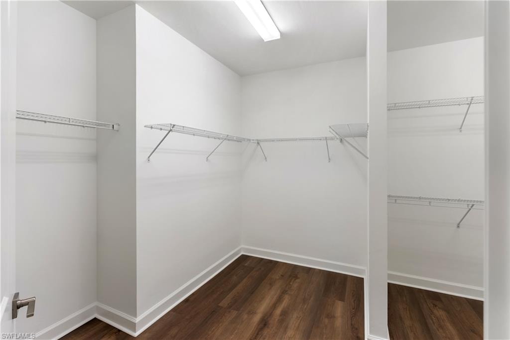 Walk in closet featuring LVP flooring