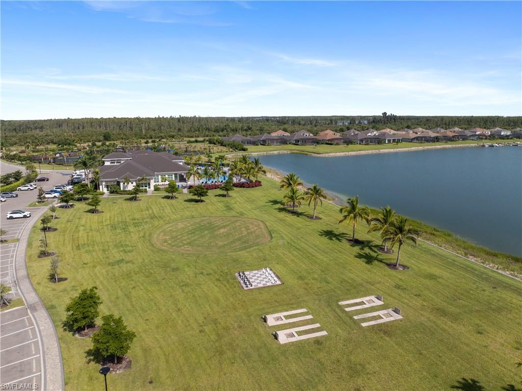 Community area between amenity centers
