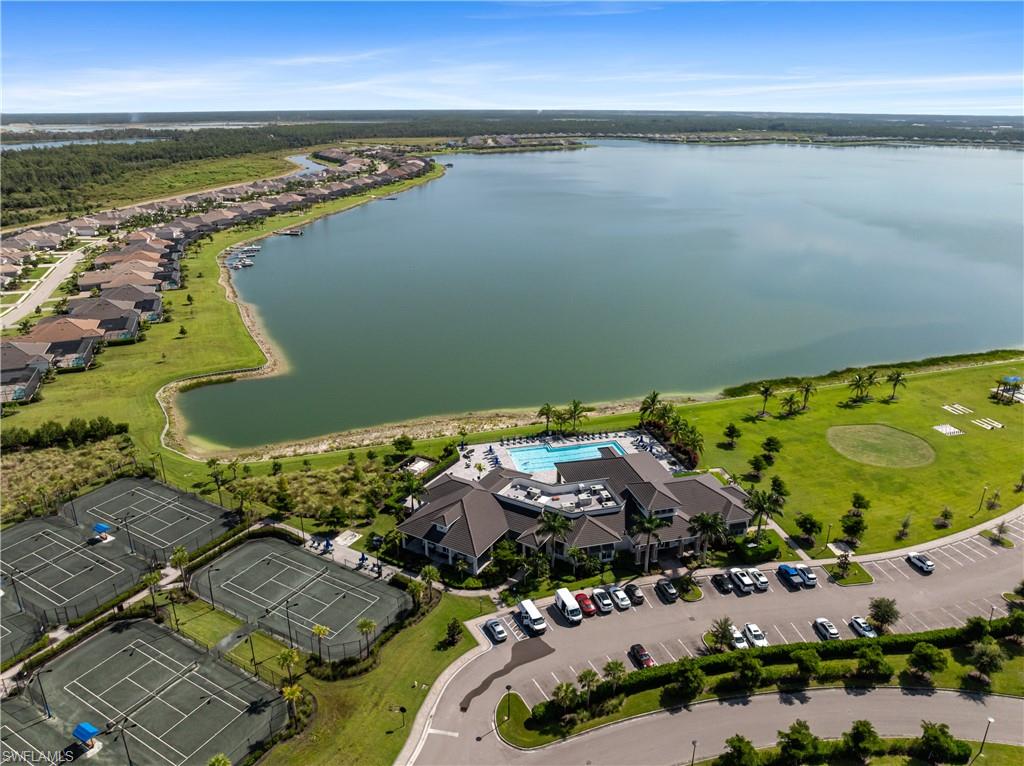 Amenity center and lake