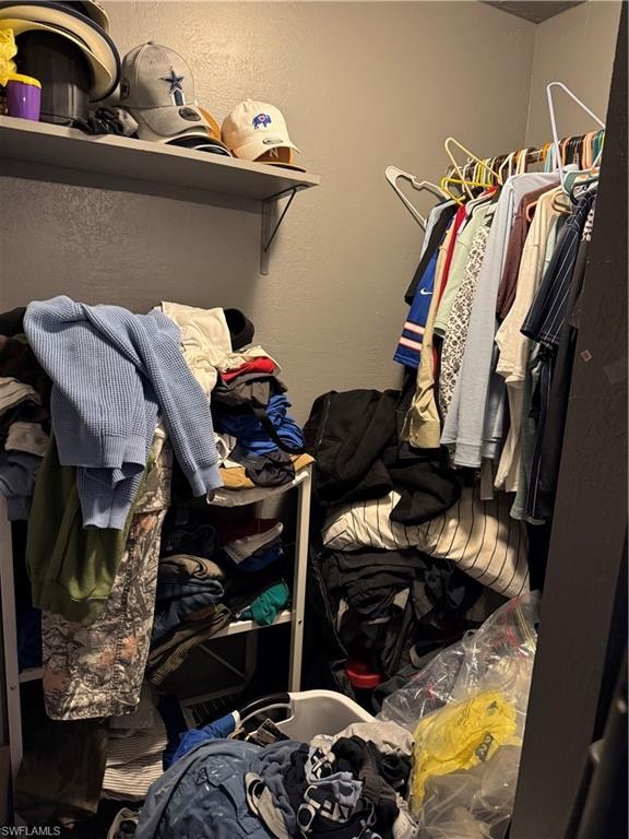View of walk in closet