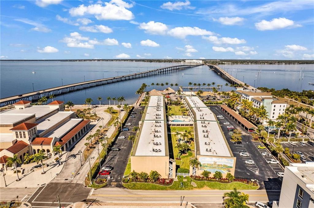 Bird's eye view of a notable bridge