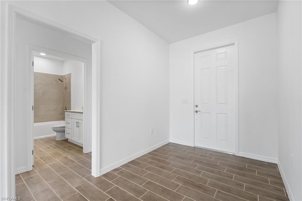 Entryway featuring wood finish floors