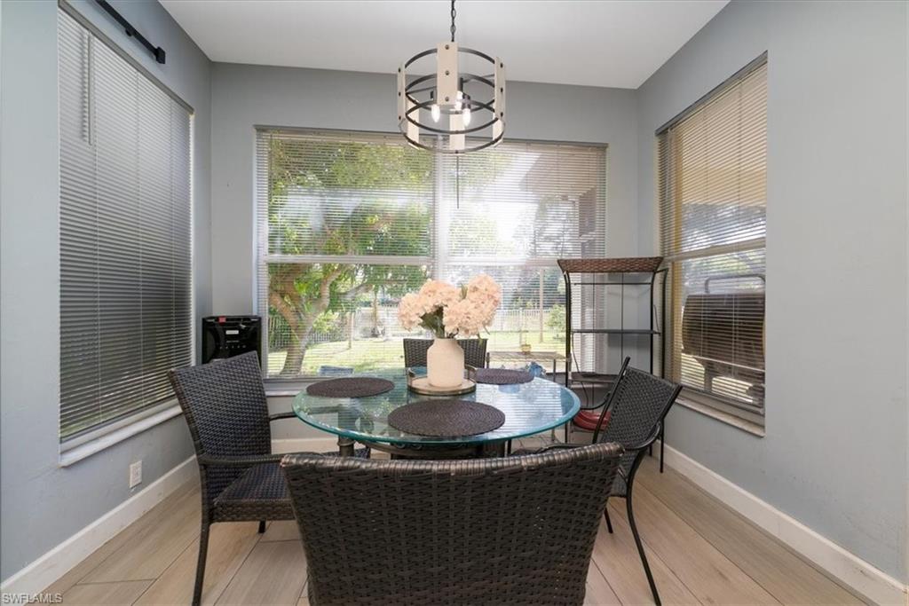 Eat-in Kitchen Area with view of backyard