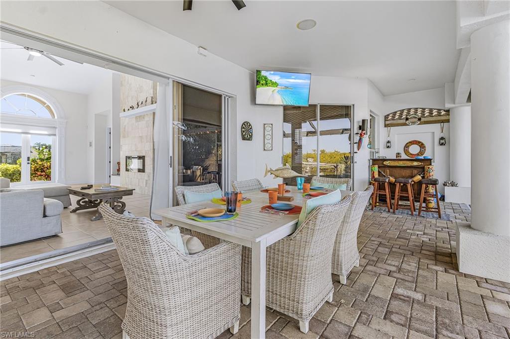 Outside dining area