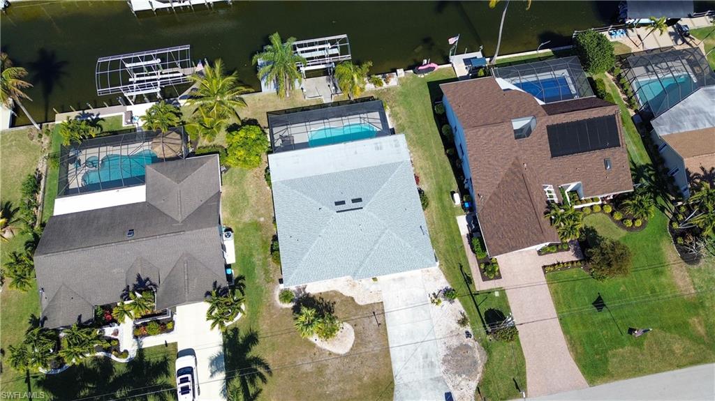 Drone / aerial view of a large body of water